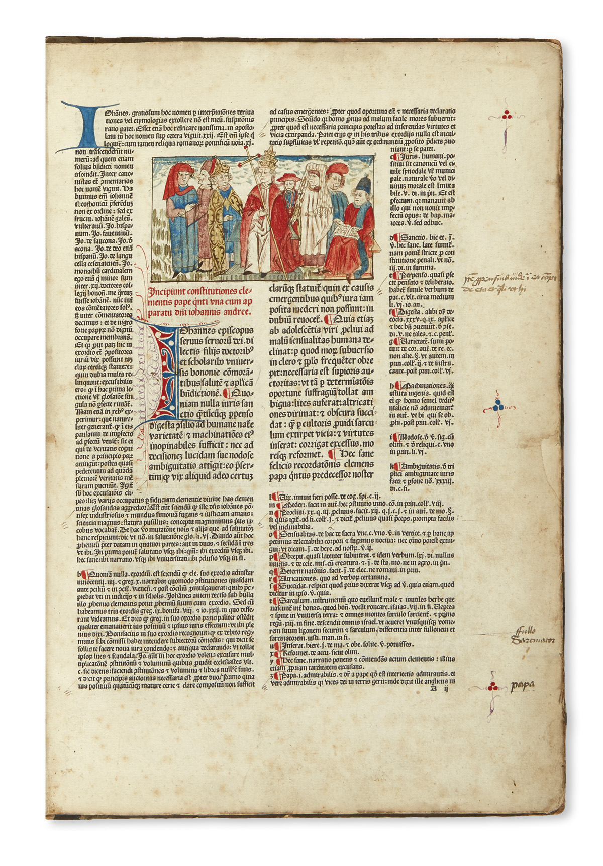 INCUNABULA  CLEMENS V, Pope. Constitutiones.  1482